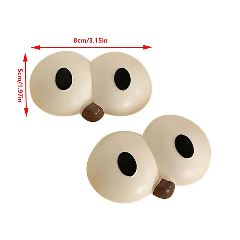 1 Pair Cartoon Shoe Buckle Charms Big Eye Anime Accessories for DIY Decoration and Flower Buckles