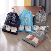 VoyagePro 5 Piece Shoe Storage Bags Set Thickened Nonwoven Fabric With Strap Mouth Waterproof Large Capacity
