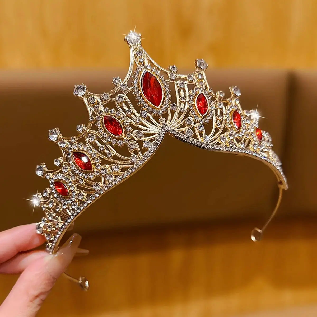 Large Crown Headband Fashion Hair Accessory For Performances And Birthdays For Adults Elegant Temperament Style