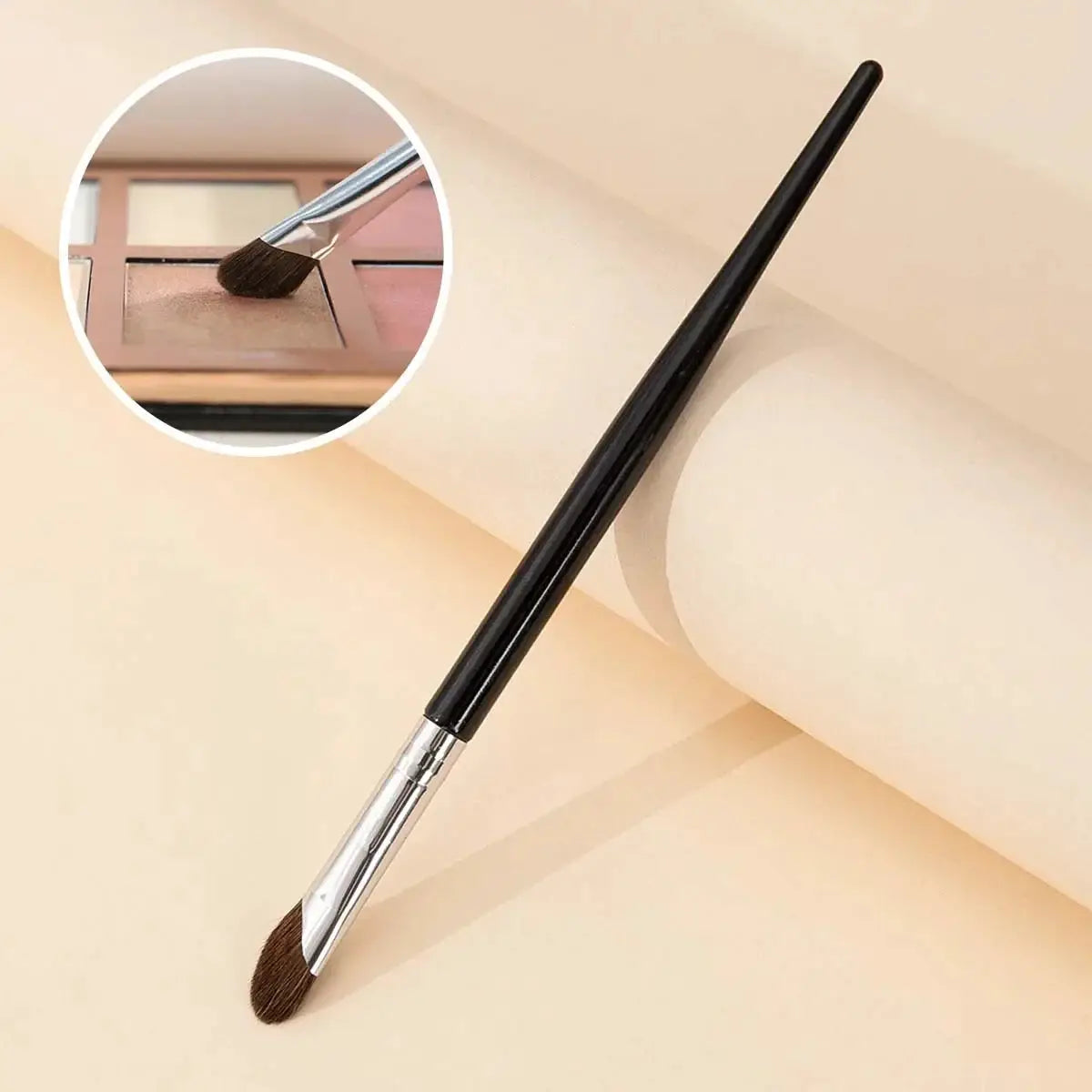 LunaContour 3D Nose Contour Brush With Sickle Shaped Head For Precise Nose Sculpting