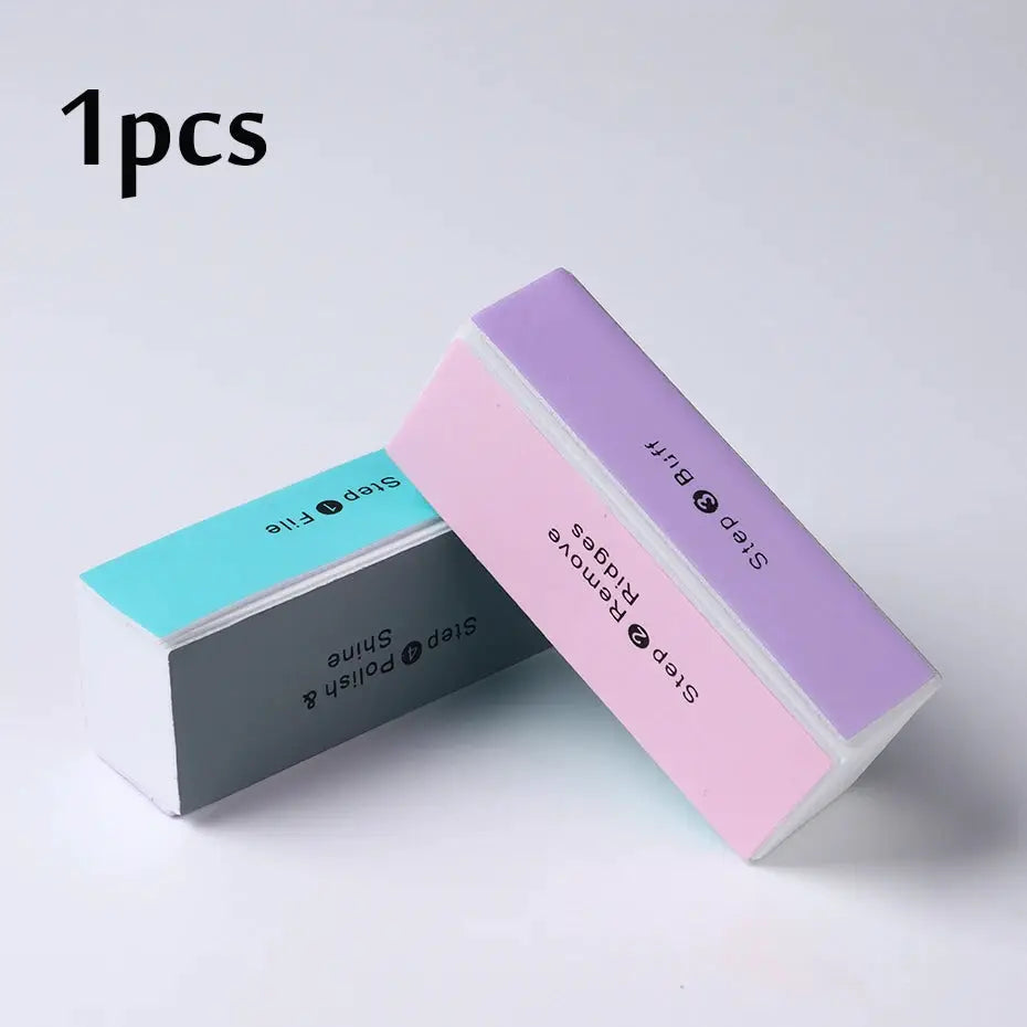 NovaNail 4 Sided Sponge Nail Buffer Block All In One Grinding Polishing Buffing Nails
