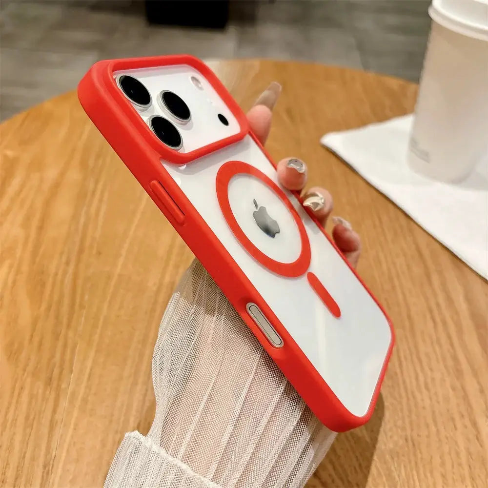Shockproof MagSafe Magnetic Phone Case Transparent Acrylic Cover For Iphone Models With Shock Protection