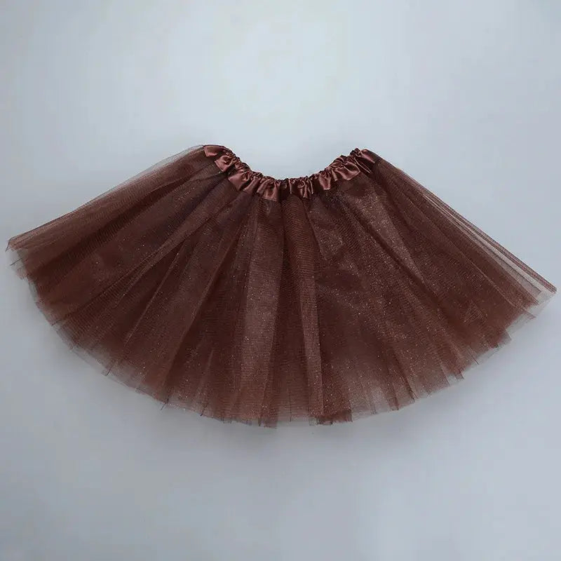 DreamDance Girls Elastic Ballet Tutu Skirt Three Layer Tulle Satin Waistband For Full Ball Gown Look Ages 2 To 8