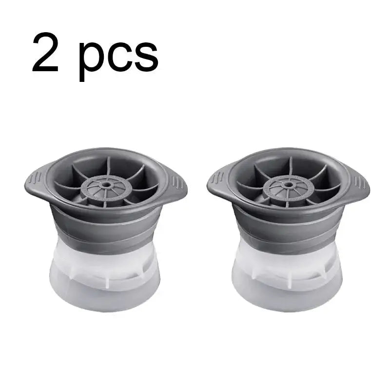 Two Piece Silicone Large Sphere Ice Cube Molds Set For Whiskey And Cocktails Ball Shaped Ice Balls