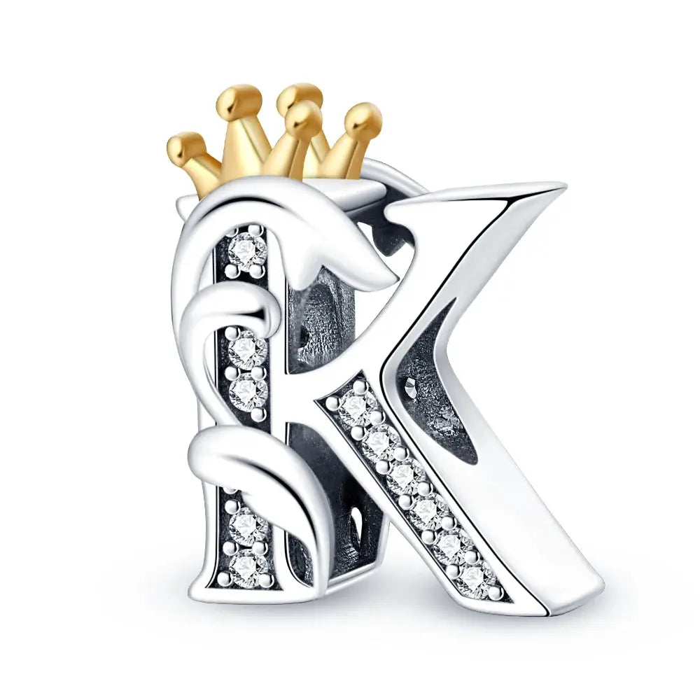 925 Sterling Silver Alphabet Charms A to Z Beads for Women Fit Original Bracelet DIY Jewelry Gift