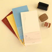 Kinbor weekly planner notebooks set of four in red, yellow, blue and white undated agendas