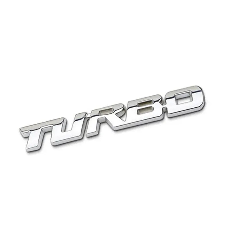 Turbocharged Turbo Metal Alloy 3D Badge Car Exterior Sticker Car Modification Accessory Decorative Rear Side Marking