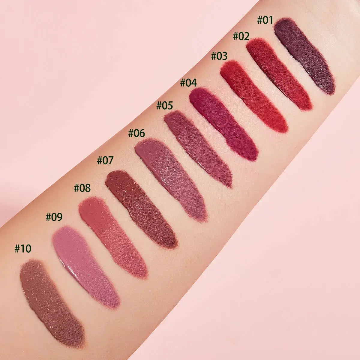 LumiLuxe Velvet Kiss 10 Piece Lip Gloss Lipstick Set Waterproof Long Lasting Moisturizing Valentines Day Gift