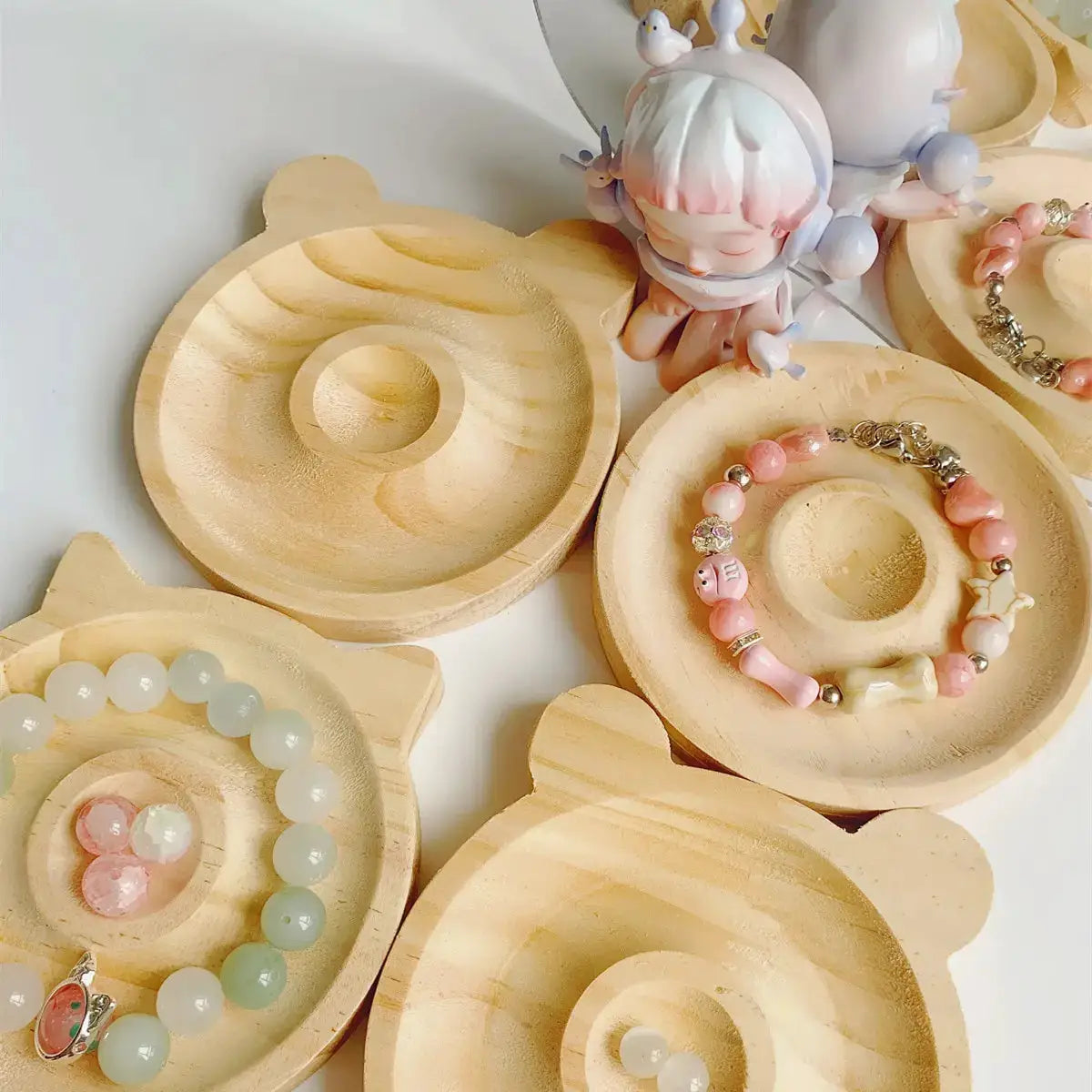 DIY Wooden Beading Design Board For Jewelry Making Bracelets Necklaces Crafts Tray Display