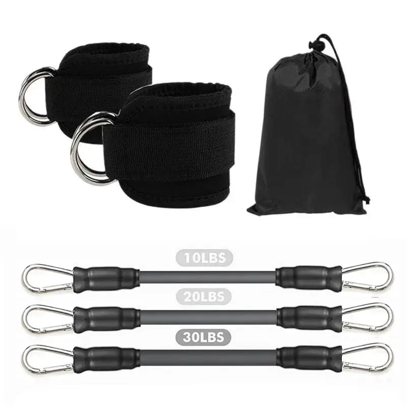 FlexFit Ankle Strap Resistance Bands Set For Hip Strength And Glute Toning At Gym And Home Workouts