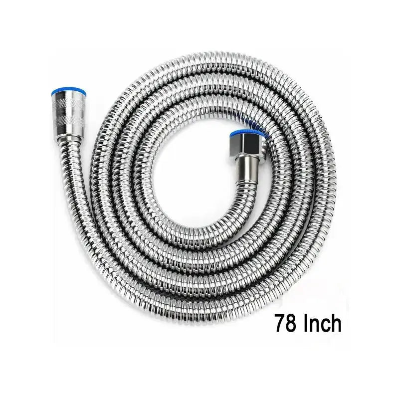 2m Flexible Shower Hose For Handheld Showerhead Stainless Steel Braided Tube Brass Core Kink Free Leak Free