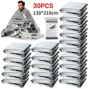 1 To 10 Pack Emergency Thermal Blanket Kit Military Rescue Mylar Foil Windproof Waterproof First Aid Camping