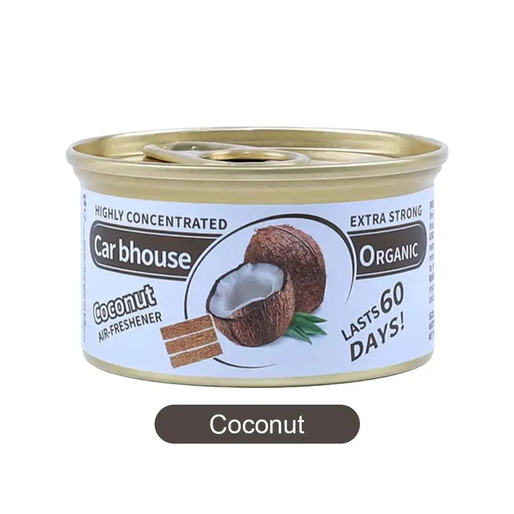 Coffee Scent Car Air Fresheners Wood Block Canisters Long Lasting Auto Aromatherapy Odor Eliminator