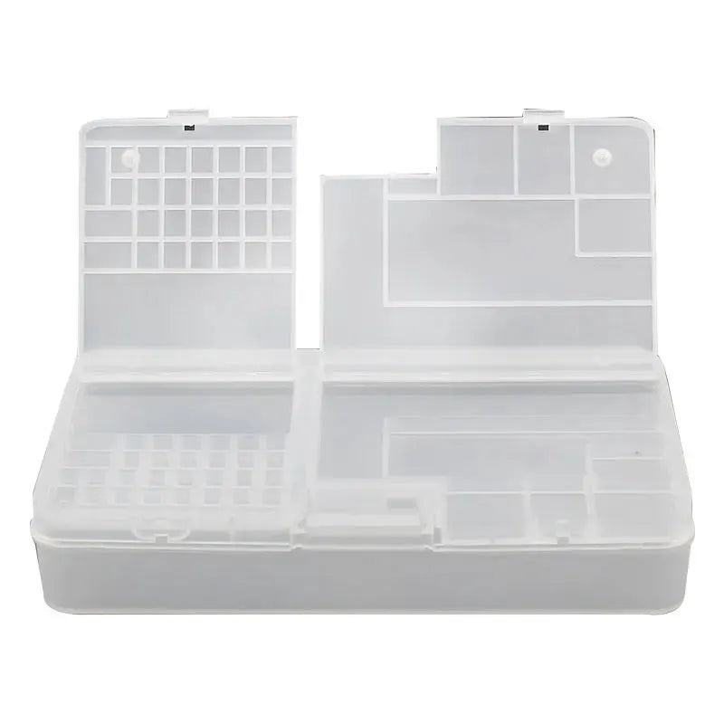 Transparent Plastic Storage Box for Electronic Components Small Screws and Accessories Tool Classification Grid