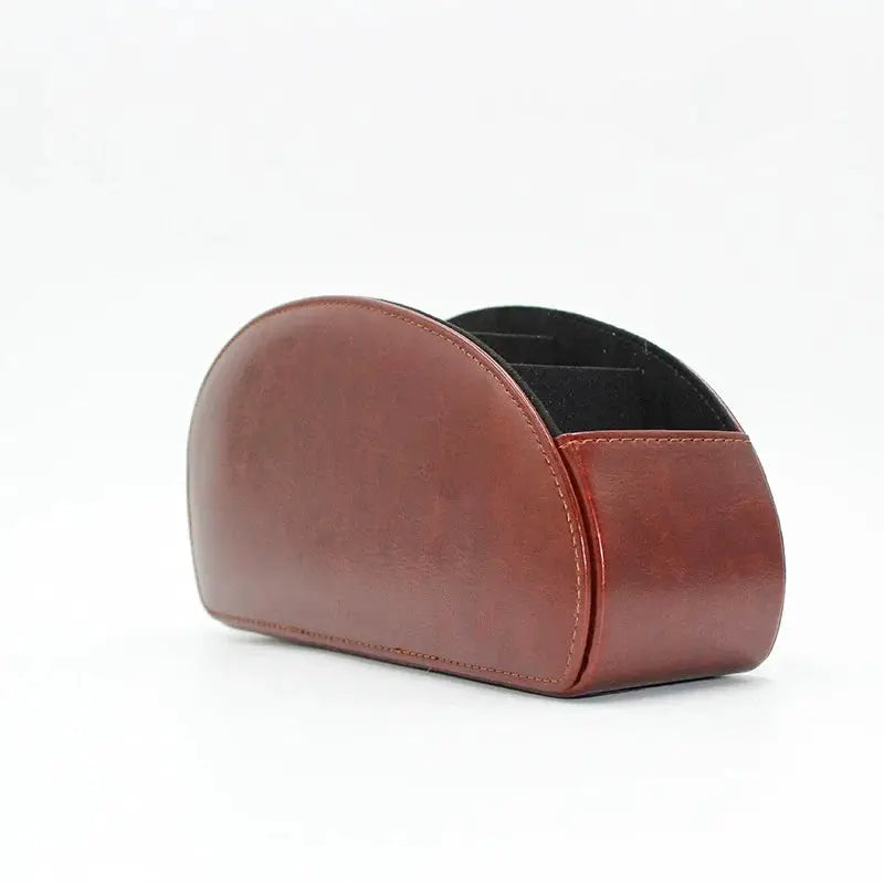 Remote Control Holder With Five Compartments For Desktop Organization And Media Device Storage