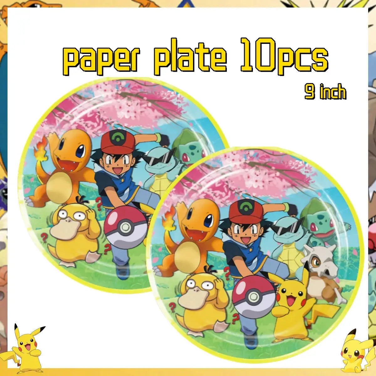 Pokemon Pikachu Birthday Party Decor Set Disposable Tableware Tablecloth Cups Plates Napkins Balloons Baby Shower Kids