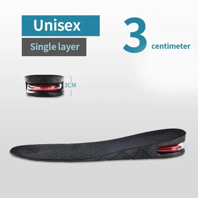 Invisible Height Increase Insole With Air Cushion Shoe Inserts Adjustable Cut To Fit Foot Pad Height Boost