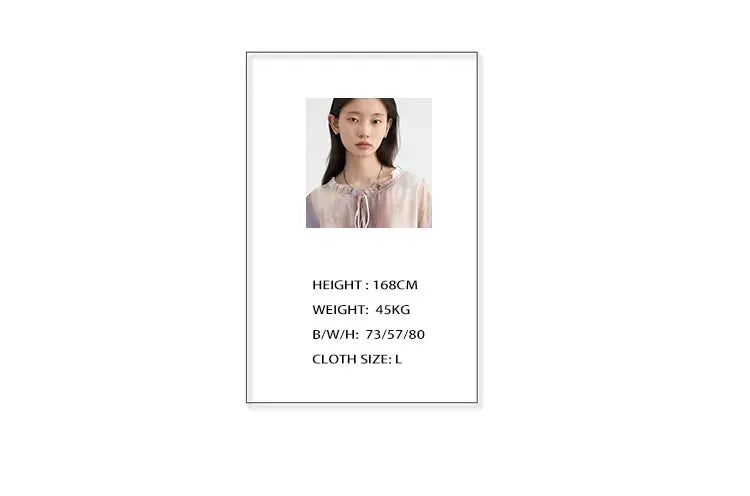 CHIC VEN women's loose lace-up shirt by Simples Market; light pink, V-neck, long raglan sleeves