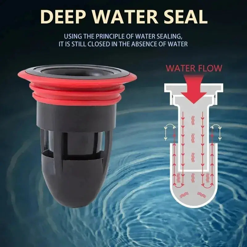 Simples Market 1pc floor drain anti-odor core with red gasket seal