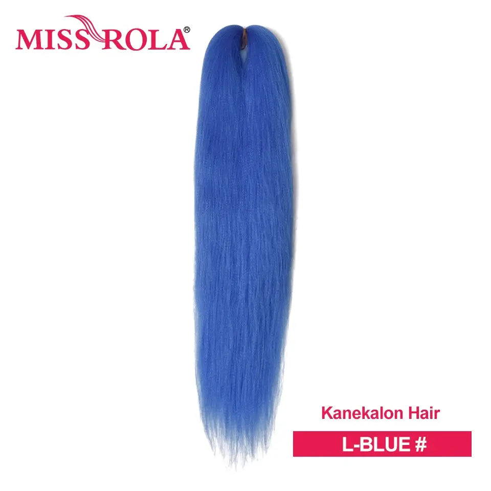 Miss Rola Kanekalon EZ Twist hair bundle in L-Blue, 30in long synthetic jumbo braiding hair