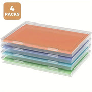 Simples Market 4-pack A4 plastic storage containers with lids in assorted colors