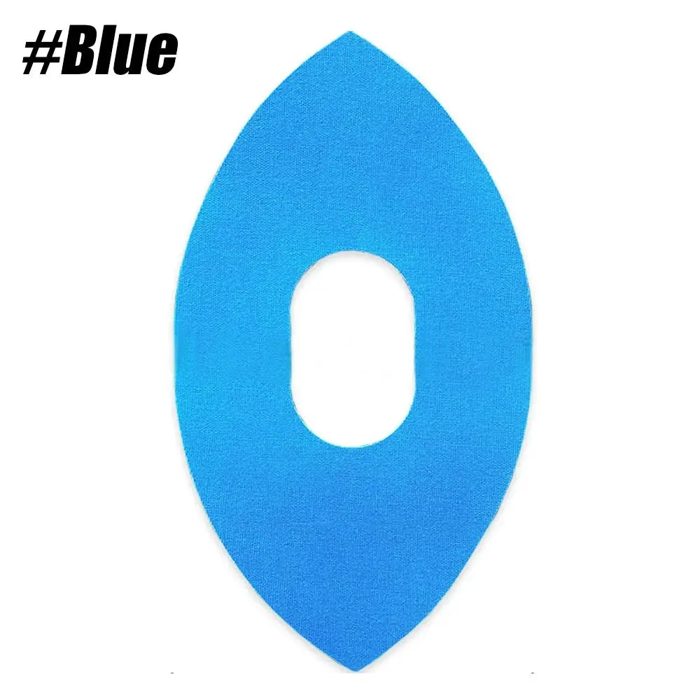 Knee support pad blue neoprene with central oval hole