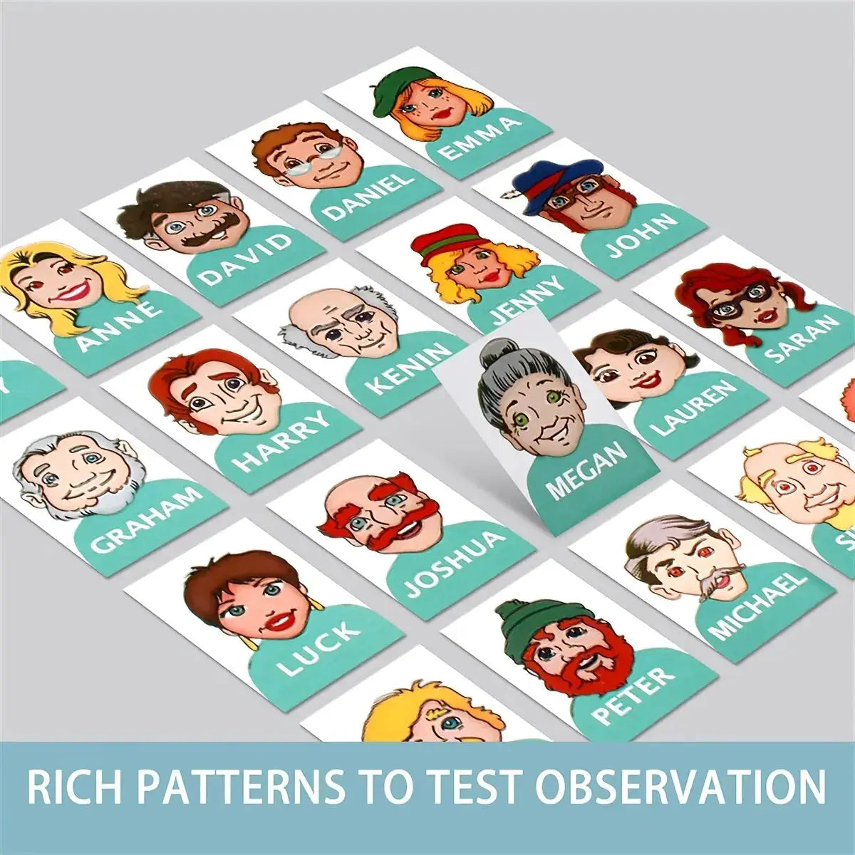 Guess Who I Am Puzzle Game Two Player Interactive Portable Tray Board Game For Kids Ages 3 To 6
