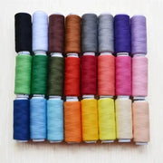 24 Color 100 Percent Polyester Sewing Thread Set For Machine And Hand Embroidery About 40 Meters Per Roll