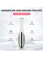 Simples Market 2026 Electric Eye Massager white-silver vibrating eye care pen for wrinkles and dark circles