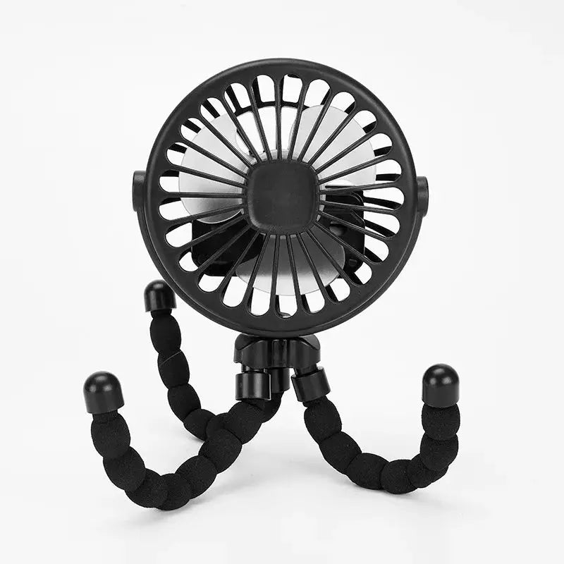 Stroller Clip On Fan Portable USB Rechargeable Three Speed Settings
