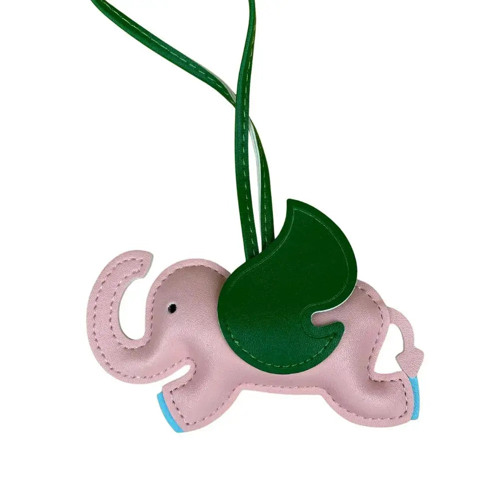 Elephant Bag Charm For Purse And Keys Multi Color PU Leather Accessory For Backpack