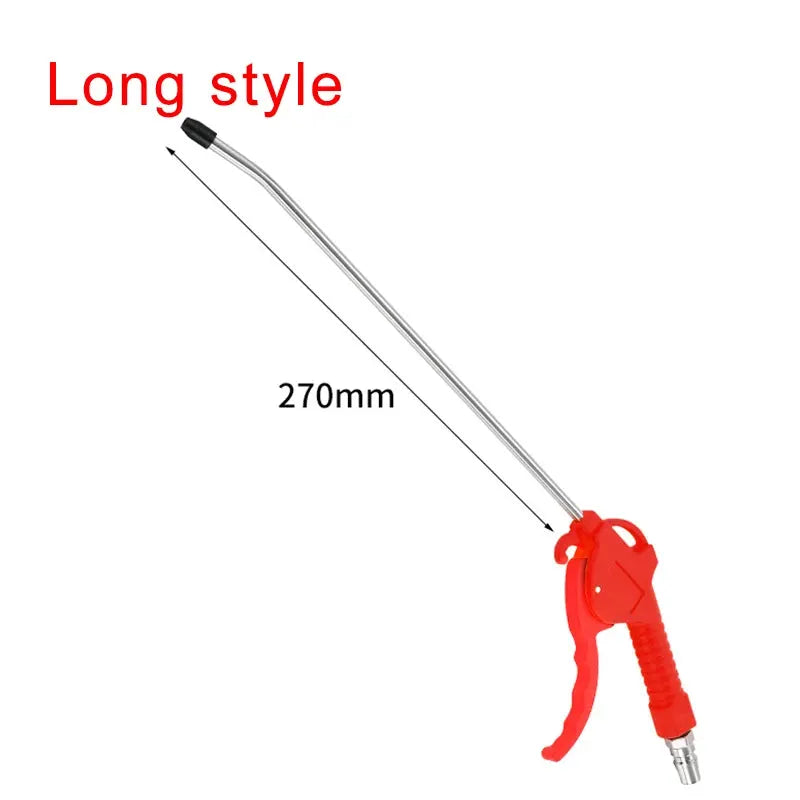 Air Blow Gun High Flow For Compressor With Angled Bent Nozzle Short Style Pneumatic Tool Three Colors Available