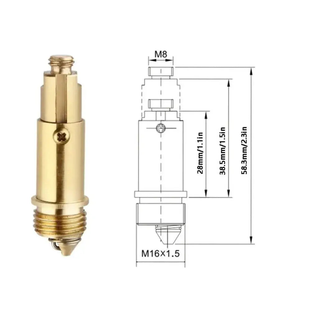 Simples Market brass universal spring-loaded drain plug for bathroom sink with click-clack valve, M16x1.5 thread