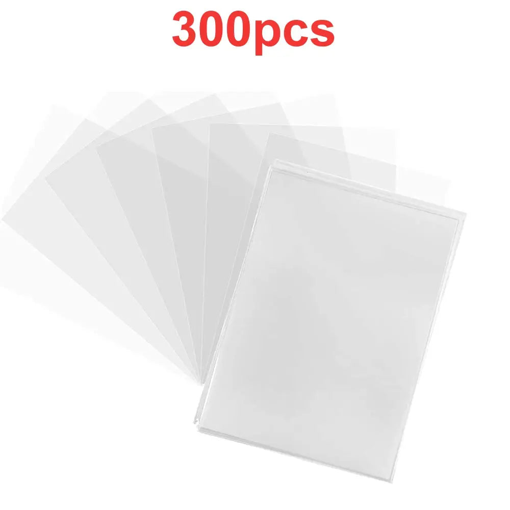 200 Pcs Transparent Card Sleeves Protector Clear Holders For Pokemon Cards Trading Cards IDs Photos Pouch Kit