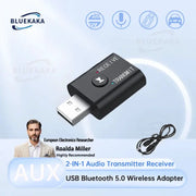 Bluetooth 5.0 Transmitter And Receiver Dongle 3.5mm AUX RCA USB Wireless Adapter For TV Car PC Speaker Headphones