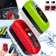 Simples Market car glass cleaning brush set - red and green handheld oil-film cleaners with cleaning solution bottles
