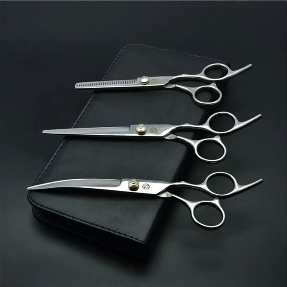 Purple Dragon Dog Grooming Scissors 6 Inch And 7 Inch Professional Stainless Steel Thinning Curved Shears
