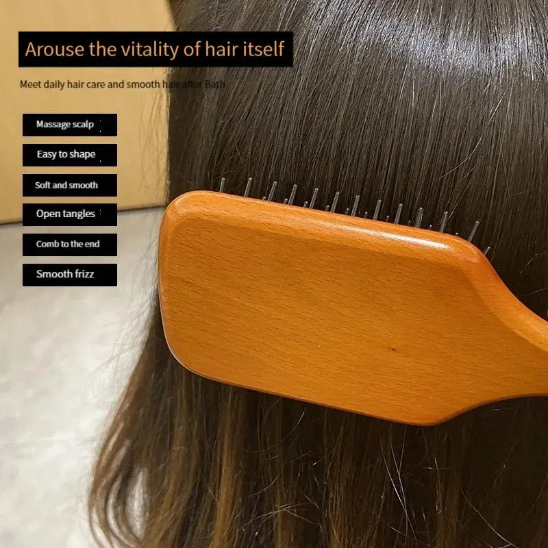 Wooden Airbag Massage Comb For Scalp Care Anti Static Hair Loss Curly Hair Household Large Board Makeup Comb