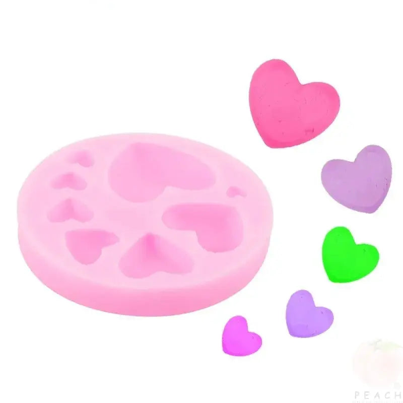 Loving Heart Shape Silicone Fondant Mold For Colorful Chocolate Candy Pastry DIY Cake Decorating Tool