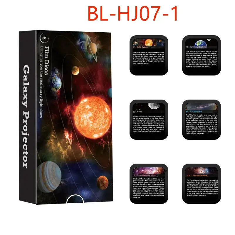 Six Pack Galaxy Projector Discs Night Light Starry Sky 4K Lenses