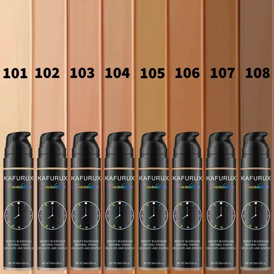 Korean Beauty Pro Foundation 8 Color Liquid Foundation With Concealer Waterproof Sweatproof Face Base Cosmetics Gift Set