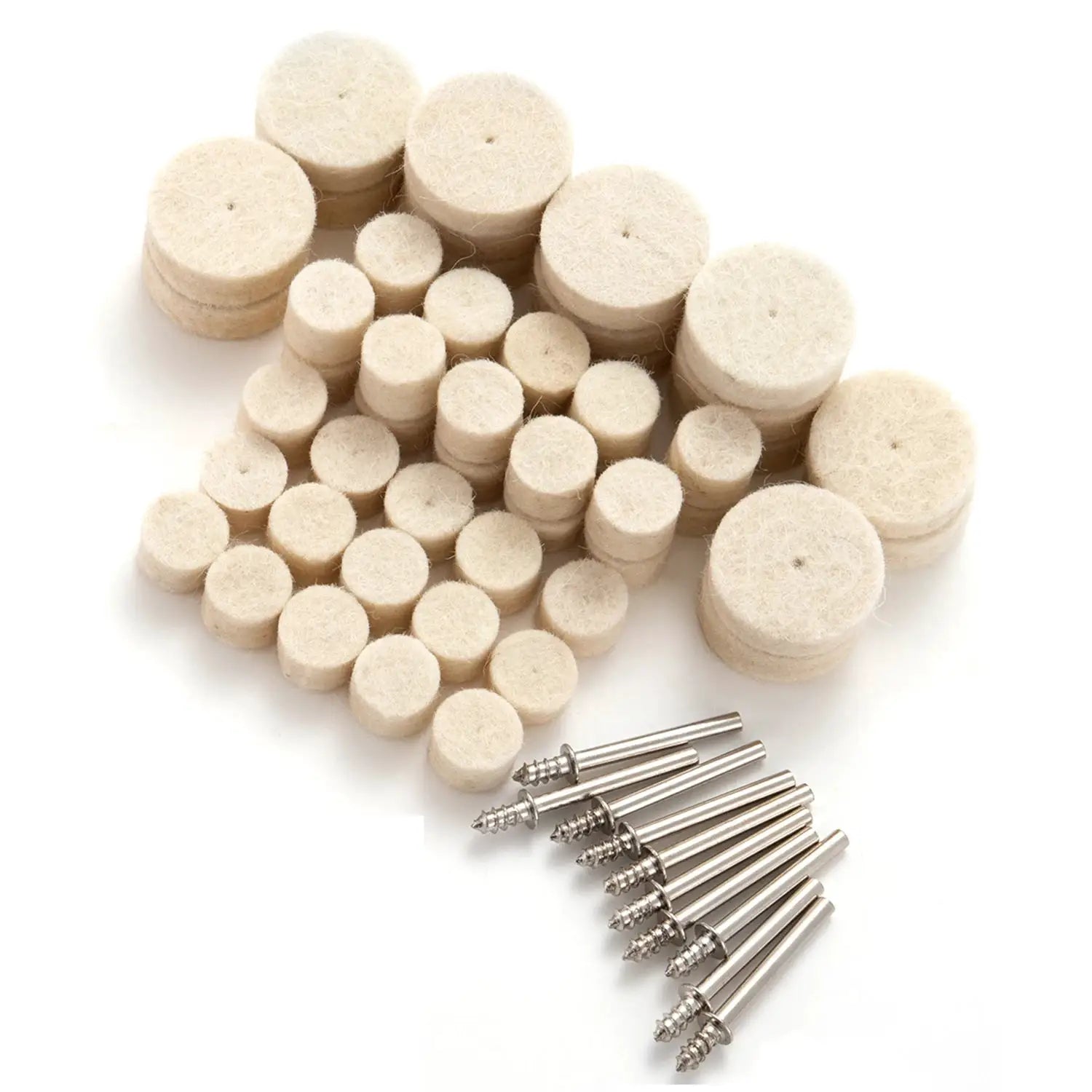 Wool Felt Polishing Wheel Set For Dremel Rotary Tool Accessories Buffing Pads For Metalworking And Precision Crafting