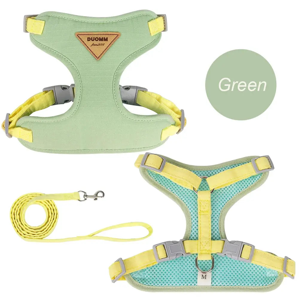 Breathable Pet Harness And Leash Set For Small Dogs And Cats Outdoor Walking Fashion Durable Kitten Harnesses