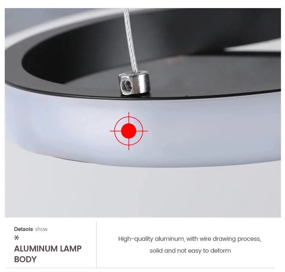 Aluminum pendant lamp by Simples Market for kitchen island; modern cord-hung bar lighting.