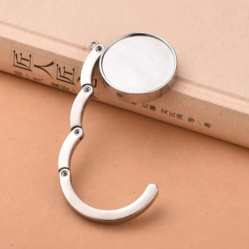 Portable Foldable Bag Hook For Table Edge Bag Holder Zinc Alloy With Strong Load Bearing Capacity