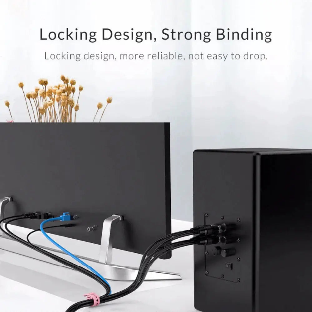 Cable ties and cord organizers by Simples Market; silicone wire holders, reusable zip clips, 20/12/4 pcs kit