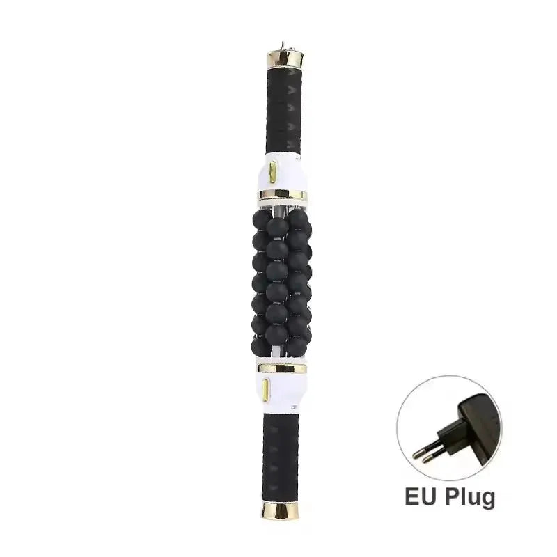 Simples Market 40W high-frequency rolling bead massager; black bead roller with white-gold trim, EU plug