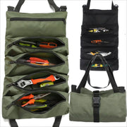 ForgePro Heavy Duty Roll Up Tool Bag With Rugged Oxford Fabric Organizer For Mechanics And Electricians