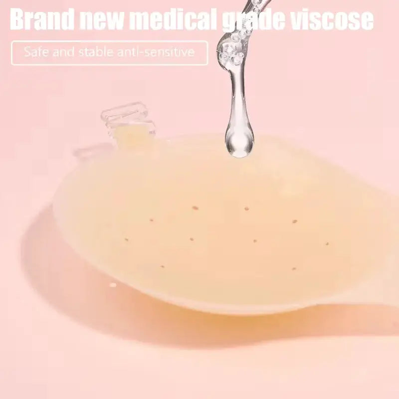 Nude silicone nipple covers, reusable breast petals for strapless bras