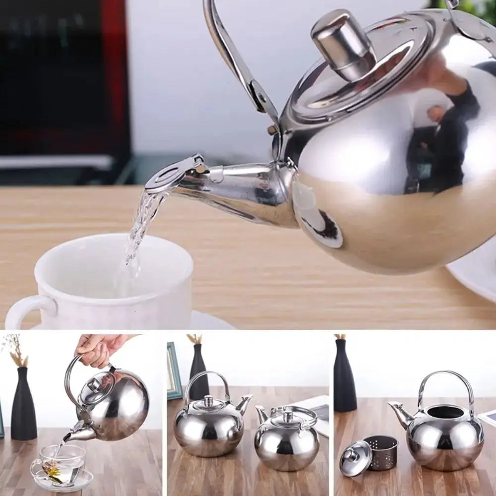 ZenBrew Stainless Steel Water Kettle With Infuser Ergonomic Anti Scald Handle And Rust Resistant Design